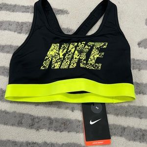 Nike sports Bra black and volt
